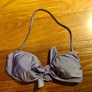 Xhilaration Purple Front Tie Bikini Swim Top